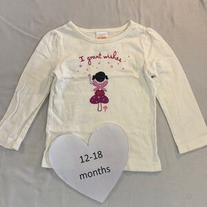 Gymboree - Cream Fairy design Long Sleeve Tee/T-shirt